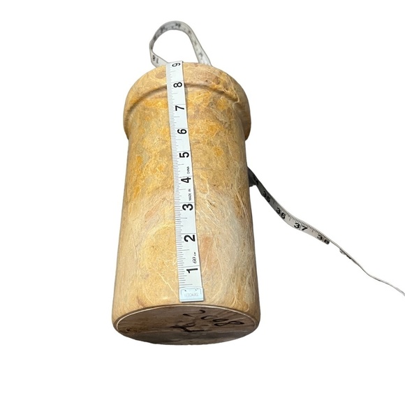 Vintage Neutral Onyx Marble Vase Neutral Cream, Brown And Tan 9" Tall - Picture 10 of 10